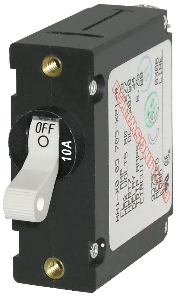 Blue Sea Circuit Breaker AA1Toggle 10A with White Toggle