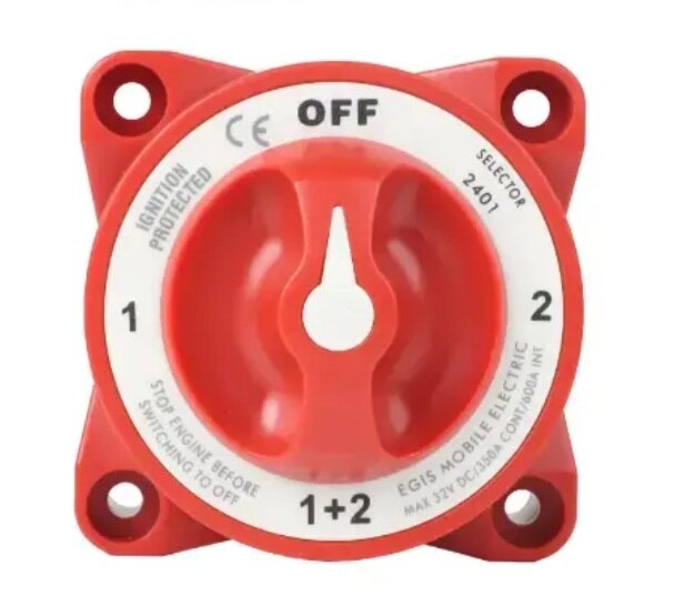 Egis Mobile Electronics EGIS 2401 e-Series 350A  Battery Selector Switch Off/1/Both/2