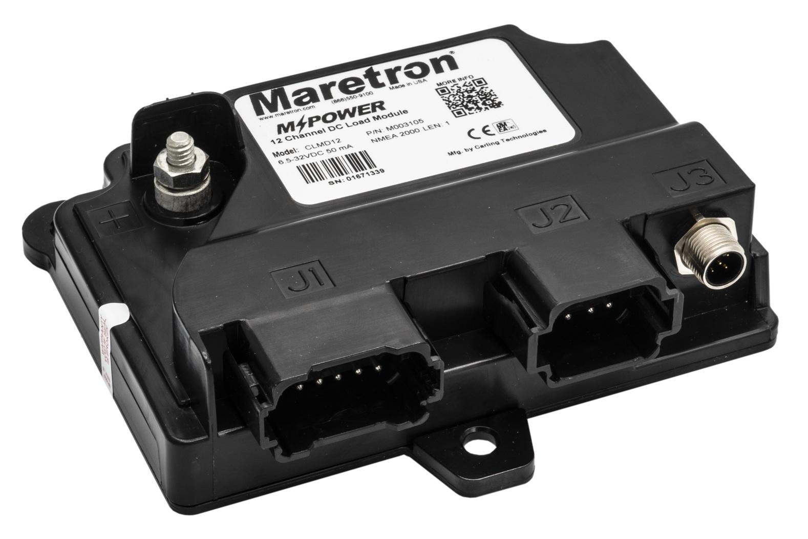 Maretron M-Power CLMD12R DC Load Module 12-Channel N2K With j1 and J2 Connectors - CLMD12-R