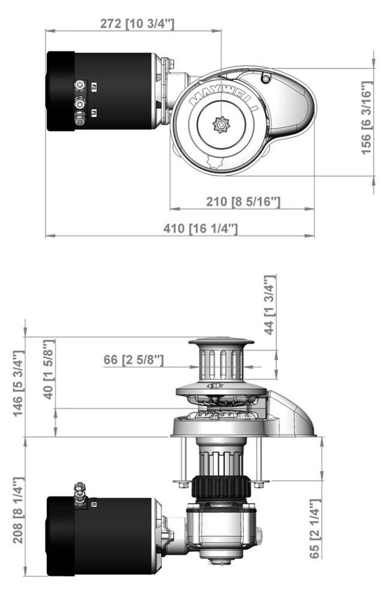 Maxwell Rc48 Maxwell RC8-8 Vertical 12v Windlass| Wintron Electronics