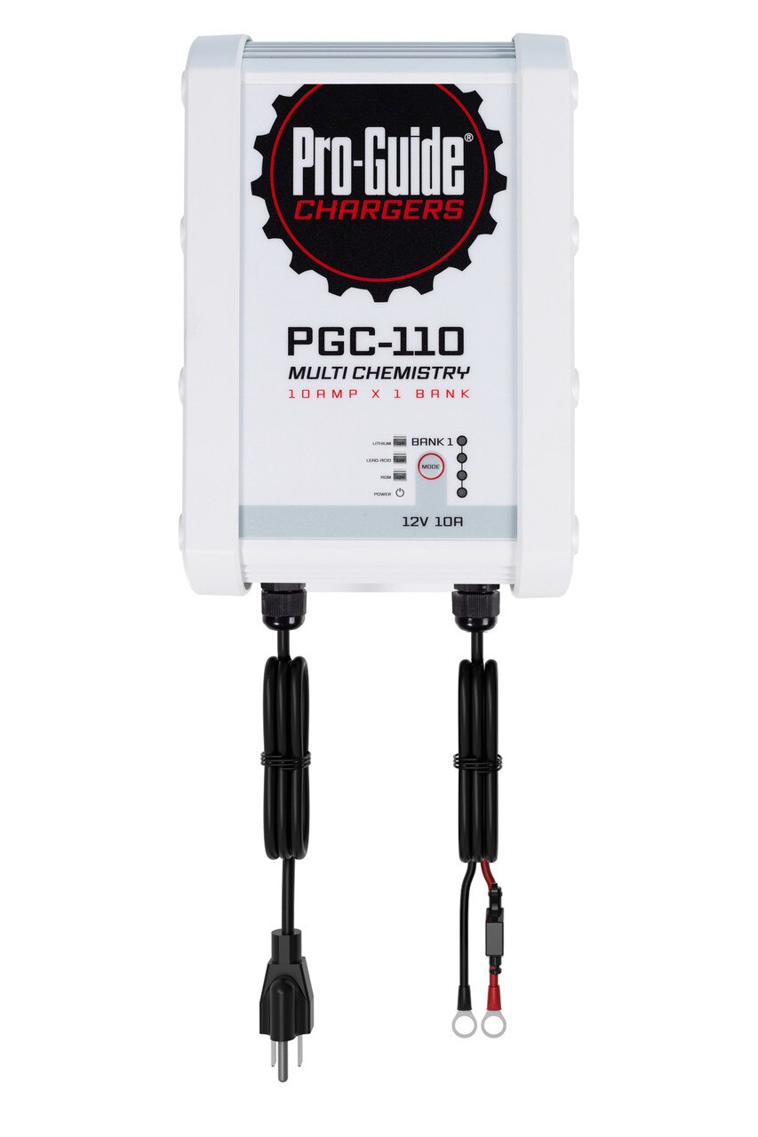 Pro-Guide Batteries Pro-Guide PGC-110 1-Bank 12V 10A Lead acid/LiFePO4 On Board Charger, IP68