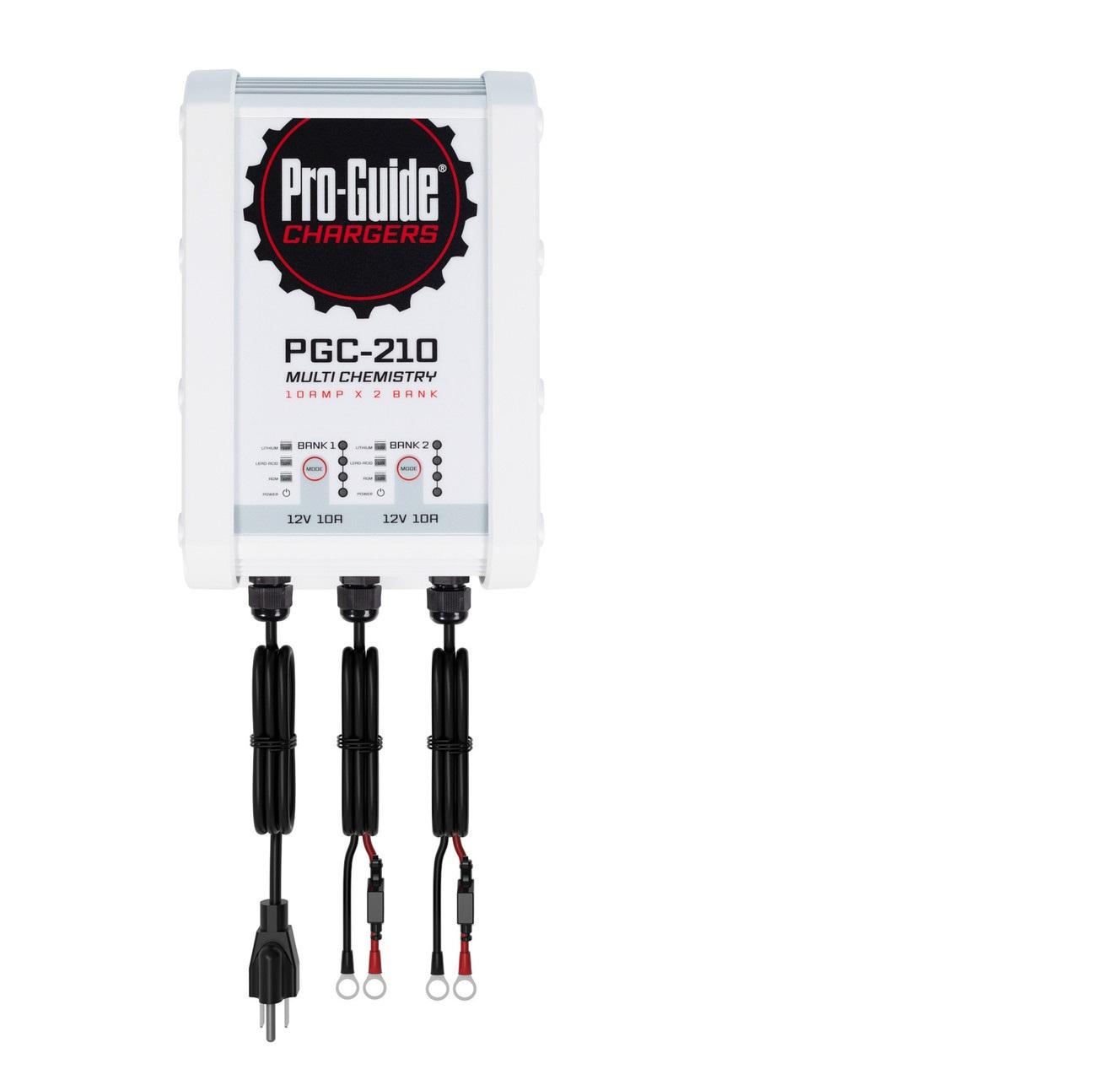Pro-Guide Batteries Pro-Guide PGC-210 2-Bank 12V 10A Lead Acid/LiFePO4 On Board Charger, IP68