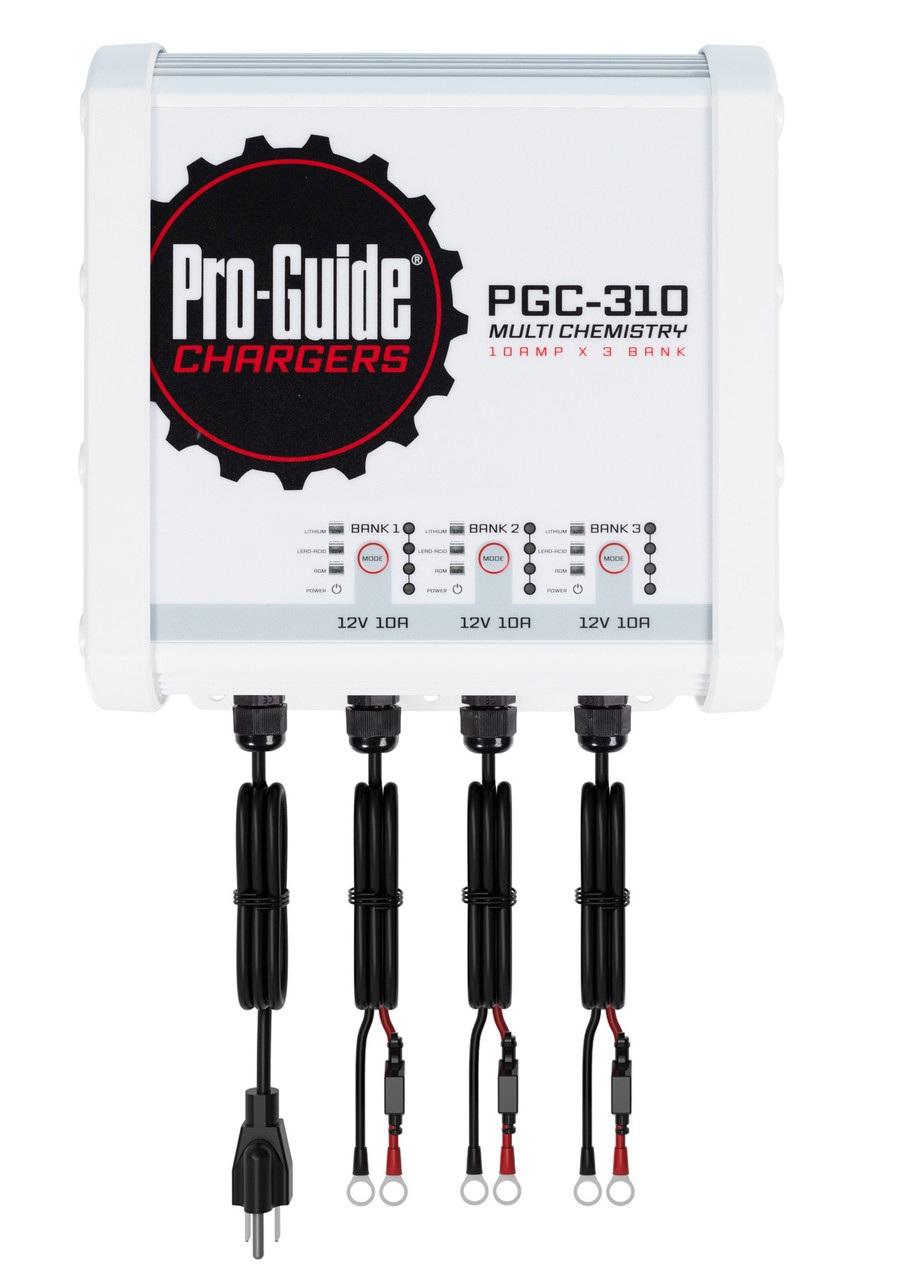 Pro-Guide Batteries Pro Guide PGC-310 3-Bank 3x12V/10A Lead Acid/LiFePO4 On Board Charger, IP68